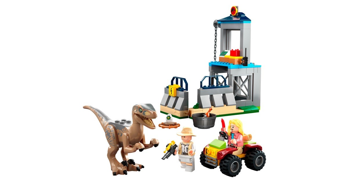 LEGO 76957 Jurassic World Flucht des Velociraptors, Konstruktionsspielzeug