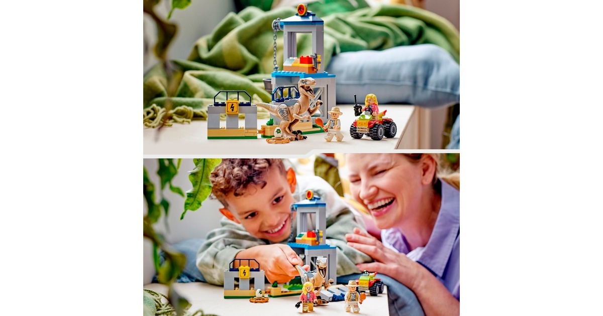 LEGO 76957 Jurassic World Flucht des Velociraptors, Konstruktionsspielzeug