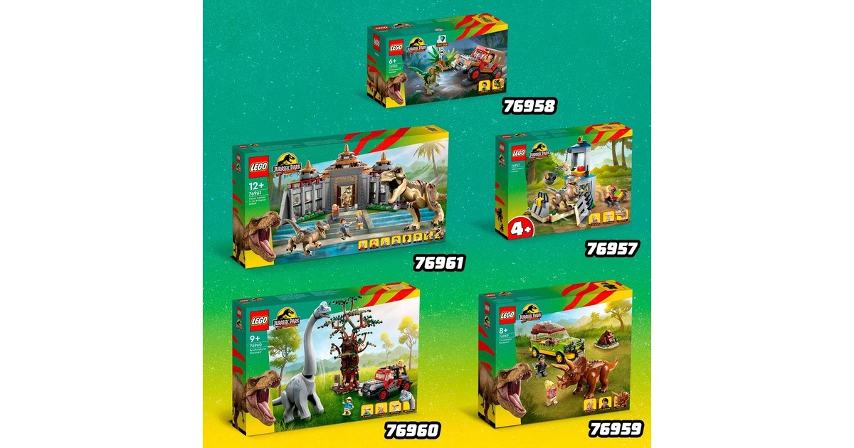 LEGO 76958 Jurassic World Hinterhalt des Dilophosaurus, Konstruktionsspielzeug