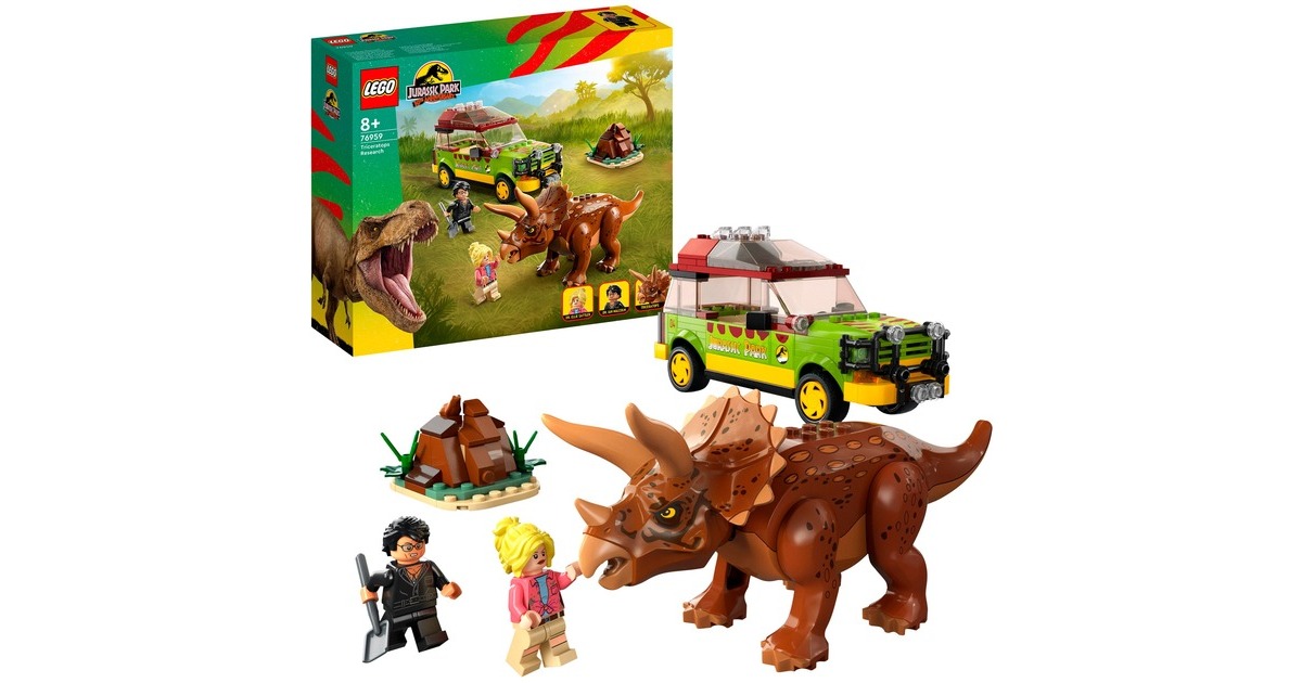 LEGO 76959 Jurassic World Triceratops-Forschung, Konstruktionsspielzeug