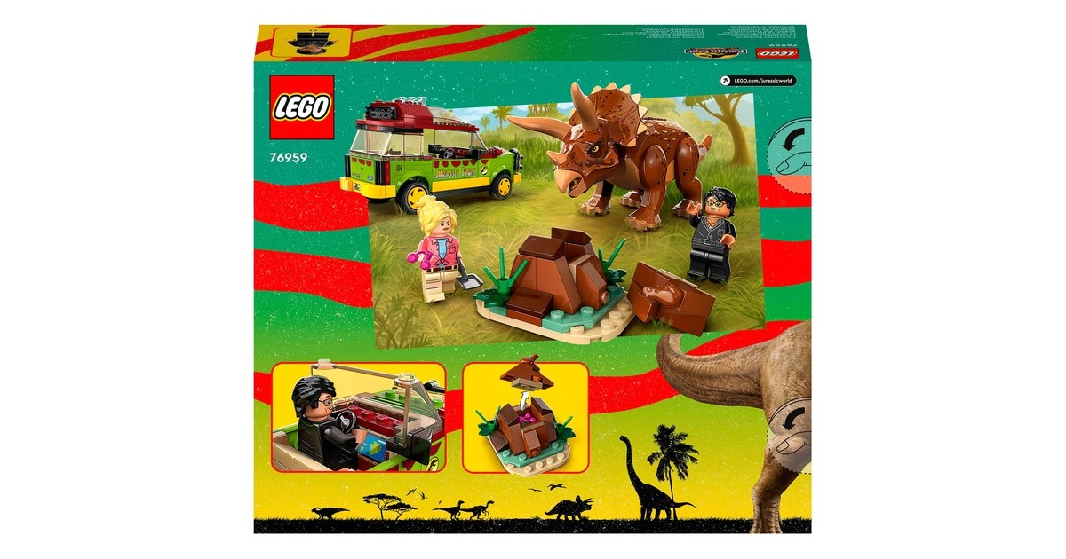 LEGO 76959 Jurassic World Triceratops-Forschung, Konstruktionsspielzeug