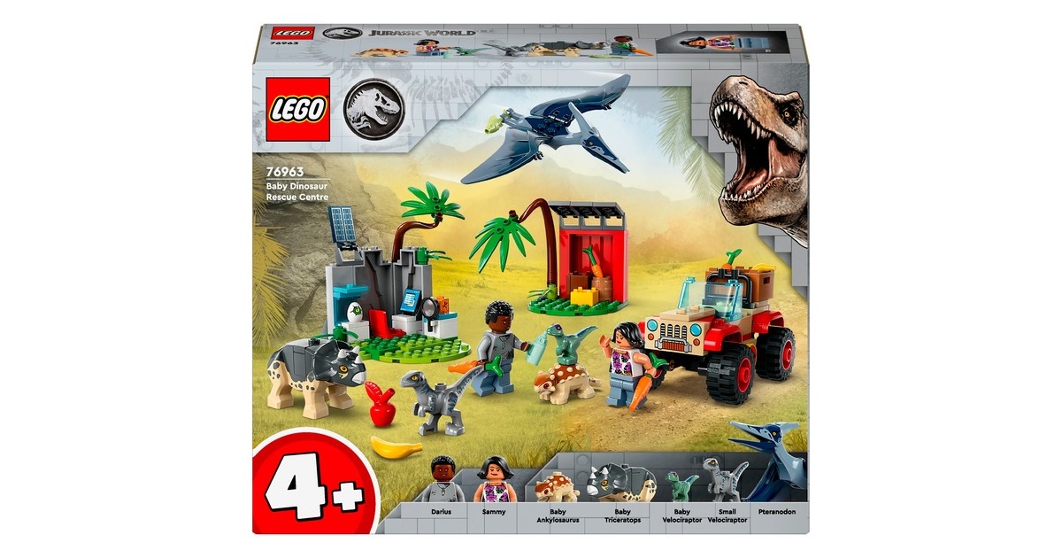 LEGO 76963 Jurassic World Rettungszentrum für Baby-Dinos, Konstruktionsspielzeug