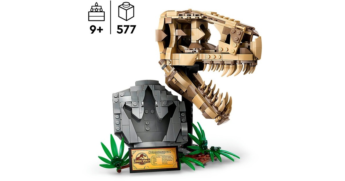 LEGO 76964 Jurassic World Dinosaurier-Fossilien: T.-Rex-Kopf, Konstruktionsspielzeug