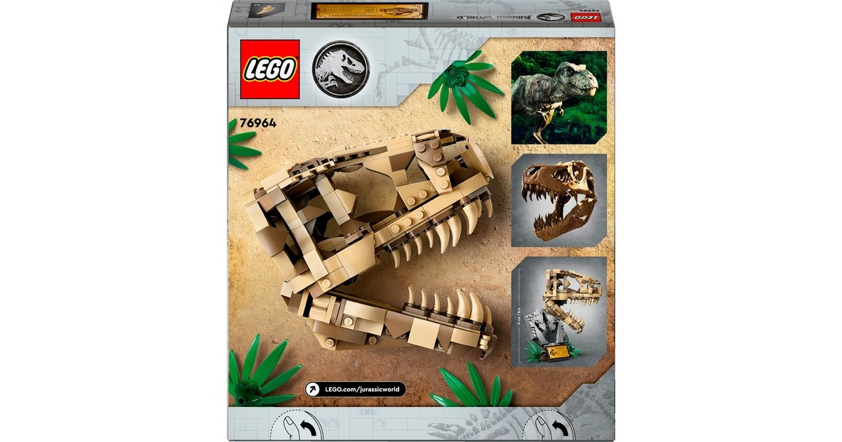 LEGO 76964 Jurassic World Dinosaurier-Fossilien: T.-Rex-Kopf, Konstruktionsspielzeug