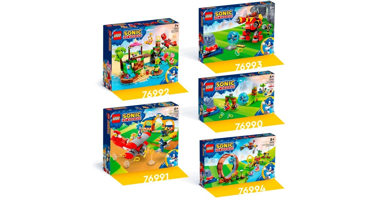 LEGO 76991 Sonic the Hedgehog Sonic Tails‘ Tornadoflieger mit Werkstatt, Konstruktionsspielzeug