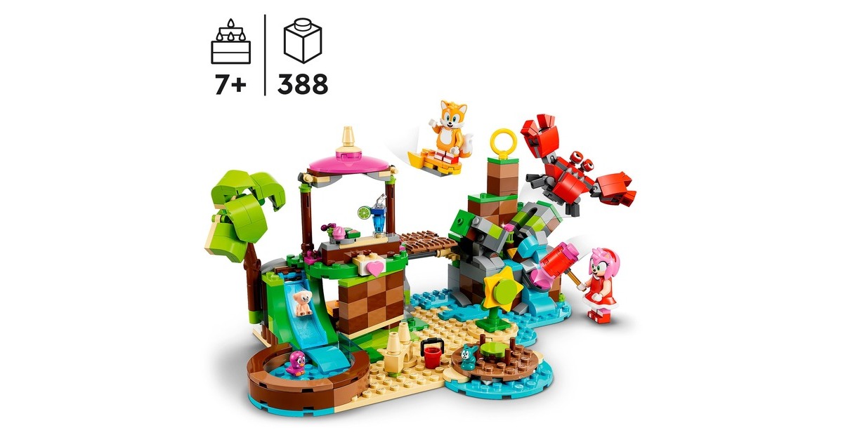 LEGO 76992 Sonic the Hedgehog Amys Tierrettungsinsel, Konstruktionsspielzeug