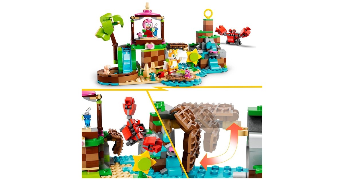 LEGO 76992 Sonic the Hedgehog Amys Tierrettungsinsel, Konstruktionsspielzeug