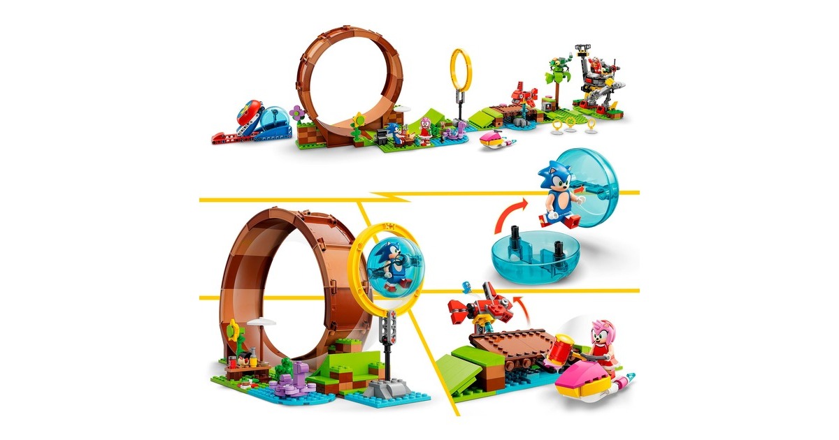 LEGO 76994 Sonic the Hedgehog Sonics Looping-Challenge in der Green Hill Zone, Konstruktionsspielzeug