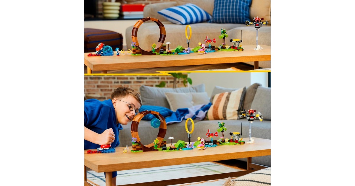 LEGO 76994 Sonic the Hedgehog Sonics Looping-Challenge in der Green Hill Zone, Konstruktionsspielzeug