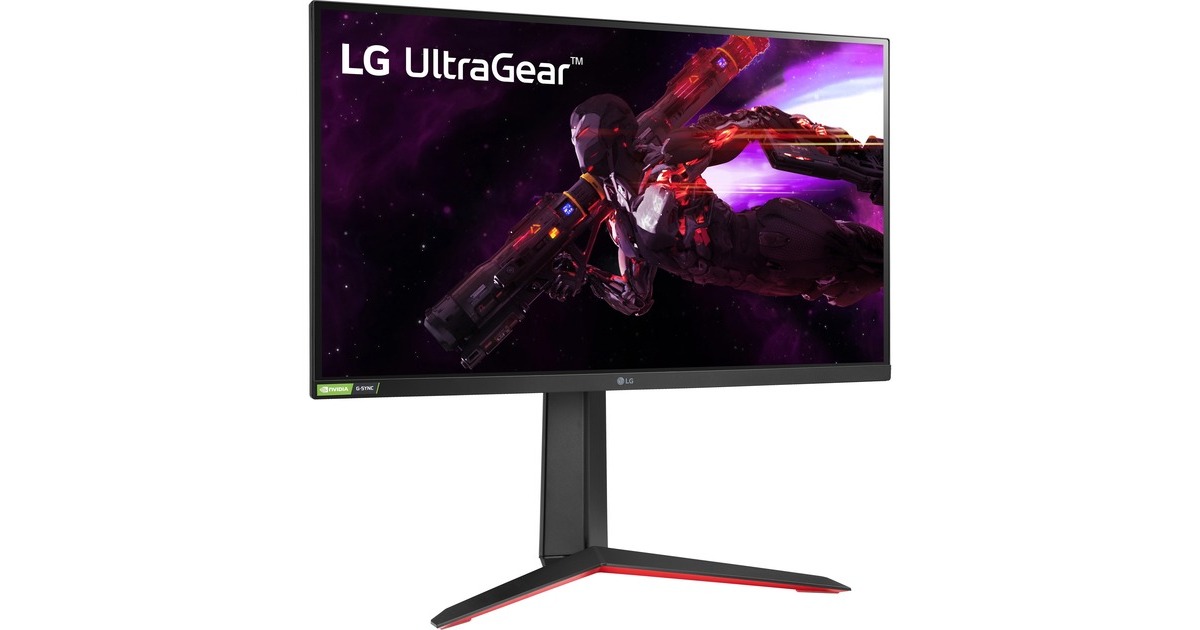 LG UltraGear 27GP850P-B, Gaming-Monitor(68.5 cm (27 Zoll), schwarz/rot, QHD, Nano IPS, HDMI, DisplayPort, G-Sync kompatibel, Free-Sync Premium, USB, 165Hz Panel)