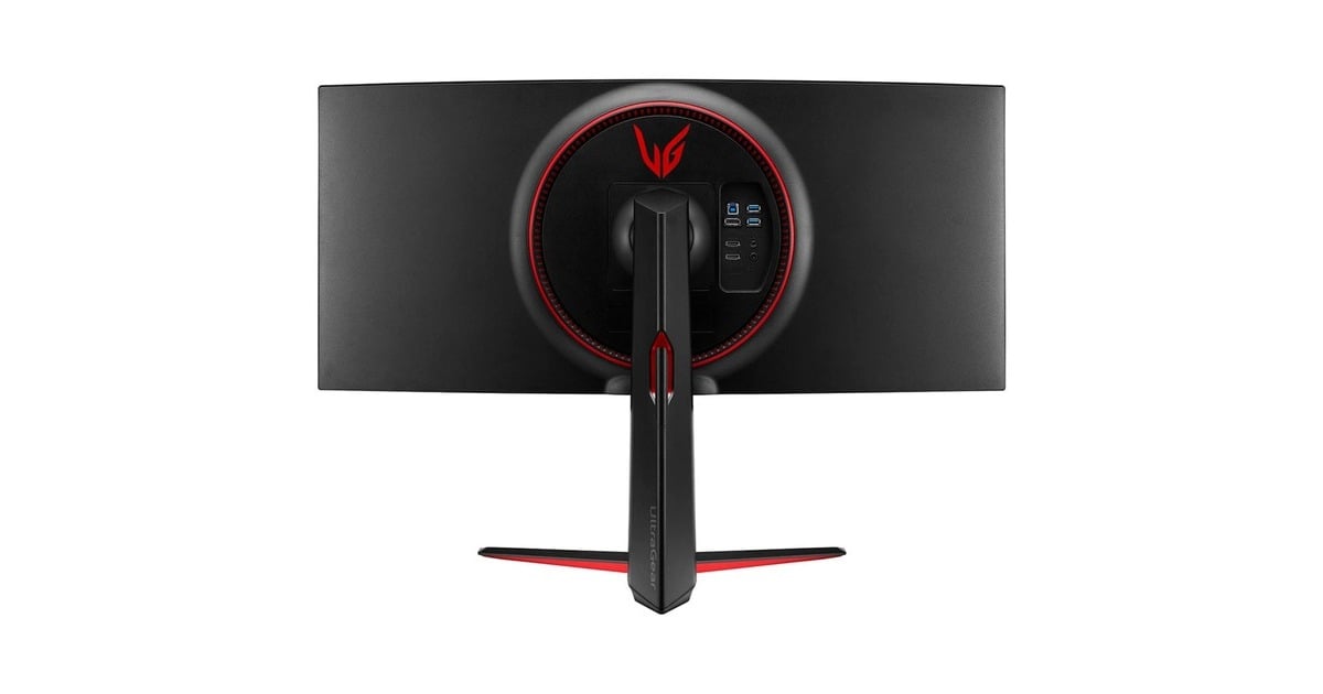 LG UltraGear 34GN850P-B, Gaming-Monitor(86.7 cm (34 Zoll), schwarz/rot, UWQHD, IPS, HDMI, DisplayPort, G-Sync komp., FreeSync, USB, Curved, 160Hz Panel)