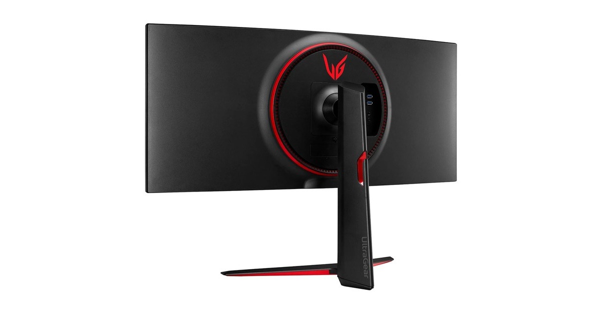 LG UltraGear 34GN850P-B, Gaming-Monitor(86.7 cm (34 Zoll), schwarz/rot, UWQHD, IPS, HDMI, DisplayPort, G-Sync komp., FreeSync, USB, Curved, 160Hz Panel, Outlet)