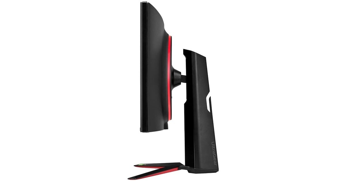 LG UltraGear 34GN850P-B, Gaming-Monitor(86.7 cm (34 Zoll), schwarz/rot, UWQHD, IPS, HDMI, DisplayPort, G-Sync komp., FreeSync, USB, Curved, 160Hz Panel)