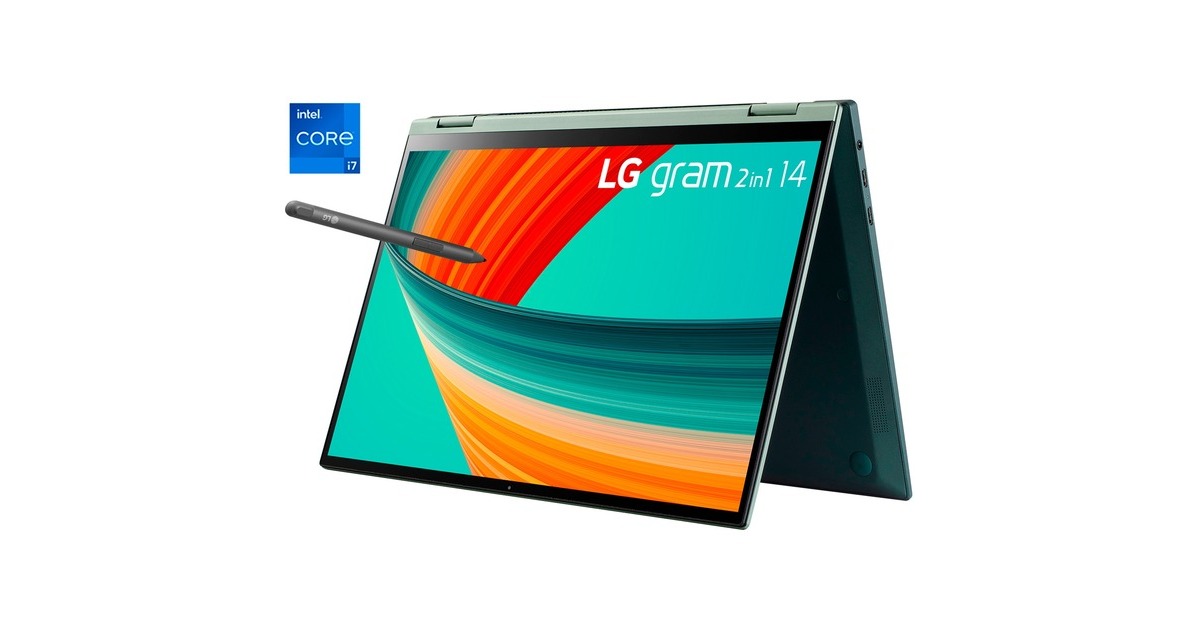 LG gram 14T90R-G.AA77G, Notebook(grün, Windows 11 Home 64-Bit, 35.6 cm (14 Zoll), 1 TB SSD) LG gram 14T90R-G.AA77G, Notebook(grün, Windows 11 Home 64-Bit, 35.6 cm (14 Zoll), 1 TB SSD)