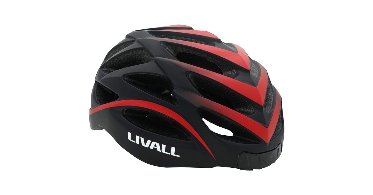 LIVALL BH62 NEO, Helm(schwarz/rot, Größe L, 55 - 61 cm)