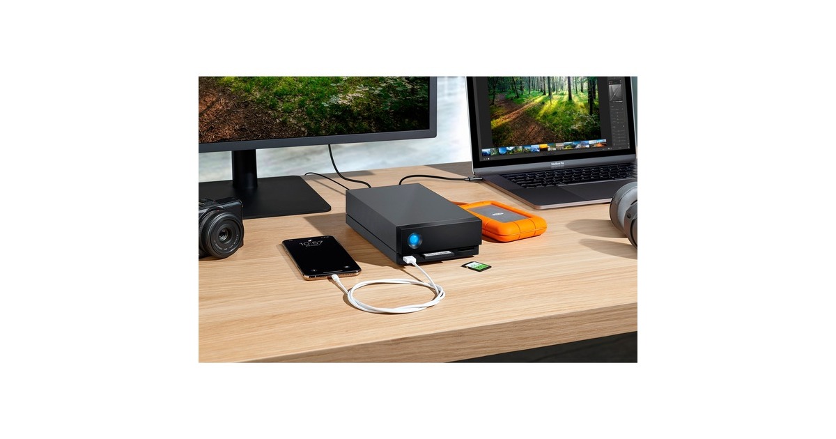 LaCie 1big Dock 16 TB, Externe Festplatte(schwarz, extern, 2x Thunderbolt 3)