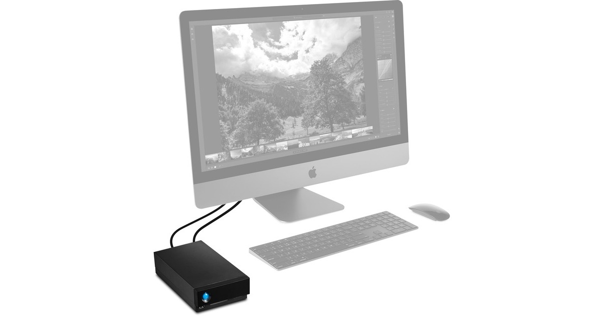 LaCie 1big Dock 4 TB, Externe Festplatte(schwarz, extern, 2x Thunderbolt 3)