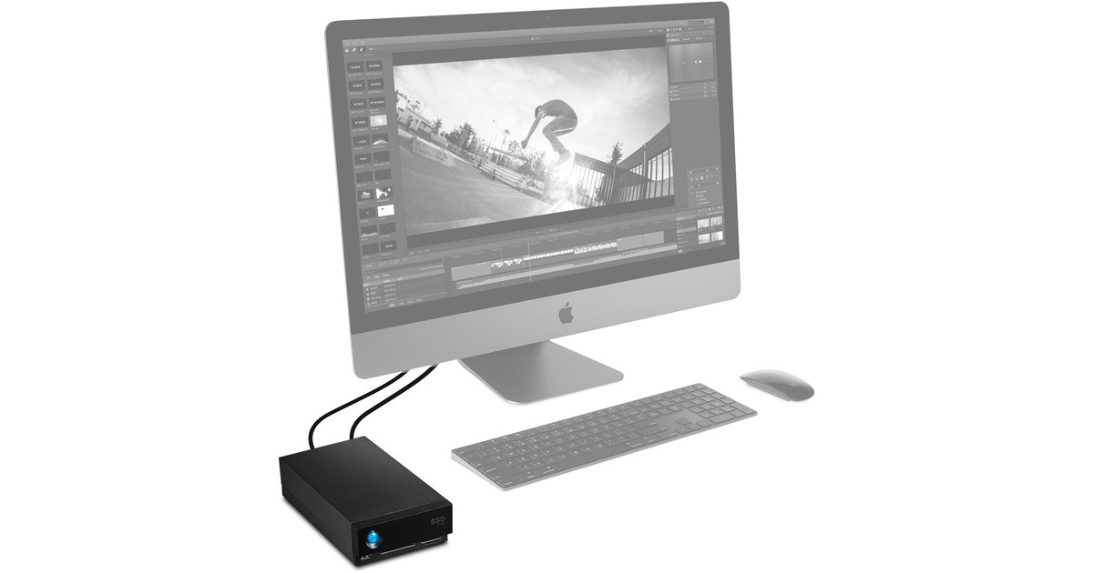 LaCie 1big Dock Pro 4 TB, Externe SSD(schwarz, 2x Thunderbolt 3)