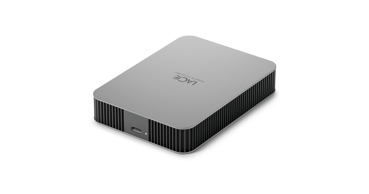 LaCie Mobile Drive Secure 5 TB, Externe Festplatte(grau, USB-C 3.2 (5 Gbit/s))