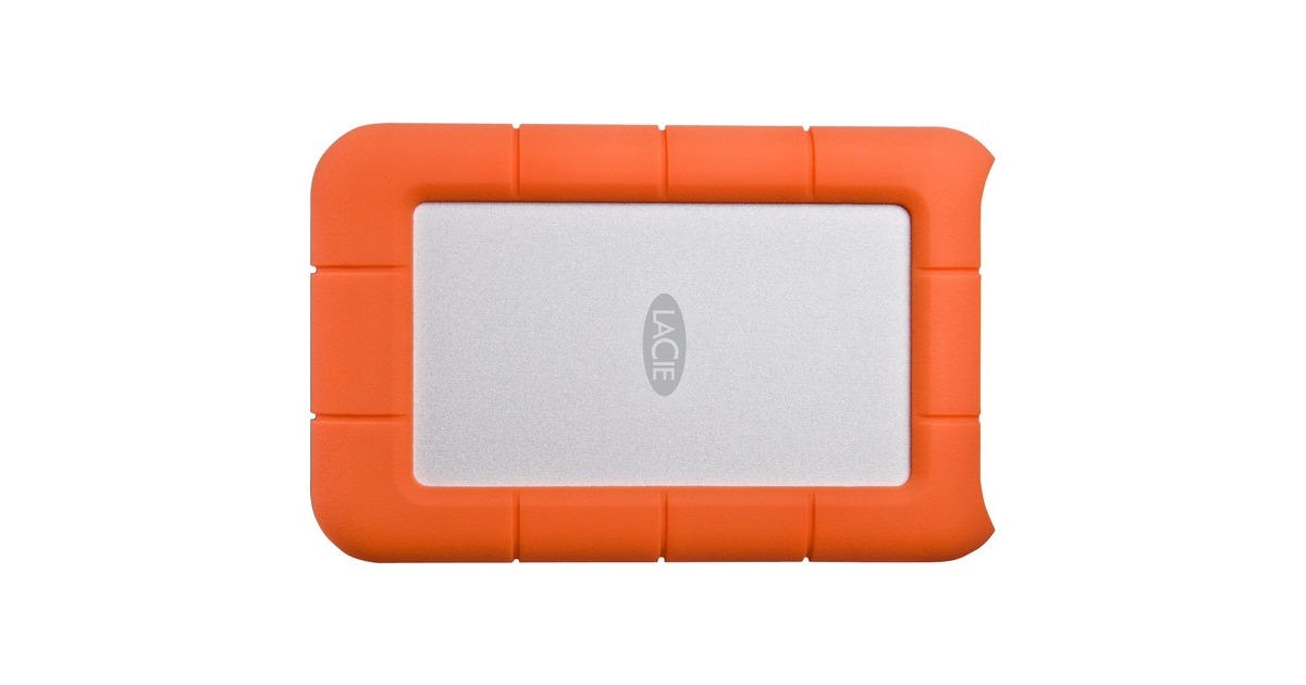 LaCie Rugged Mini 1 TB, Externe Festplatte(silber/orange, Micro-USB-B 3.2 Gen 1 (5 Gbit/s))