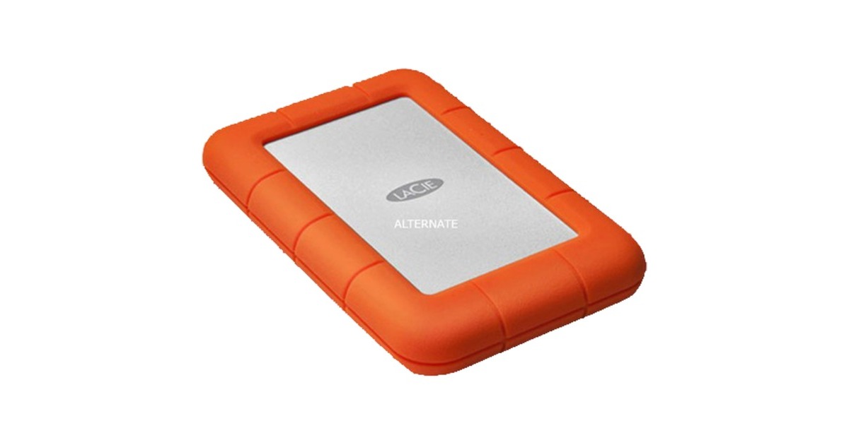 LaCie Rugged Mini 2 TB, Externe Festplatte(silber/orange, Micro-USB-B 3.2 Gen 1 (5 Gbit/s))