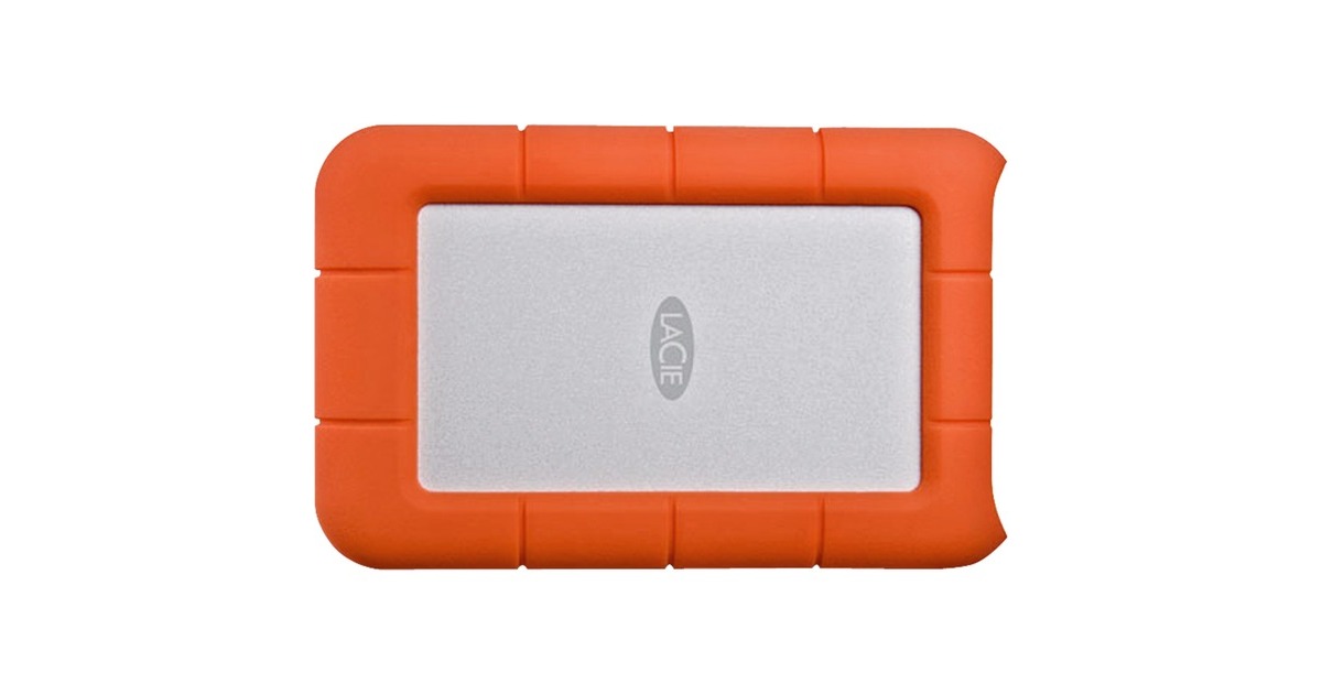 LaCie Rugged Mini 2 TB, Externe Festplatte(silber/orange, Micro-USB-B 3.2 Gen 1 (5 Gbit/s))
