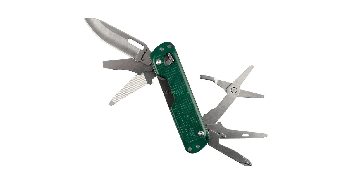 Leatherman Multitool FREE T4(dunkelgrün, 12 Tools)