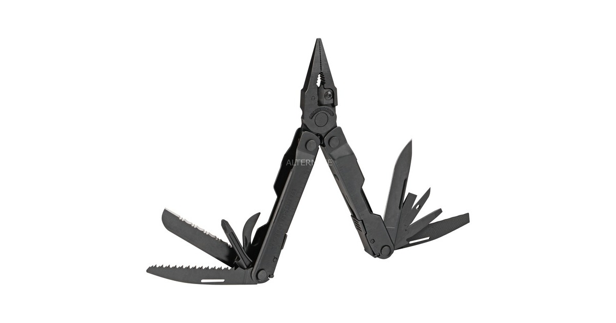 Leatherman Multitool Rebar(schwarz, 17 Tools, mit Holster)