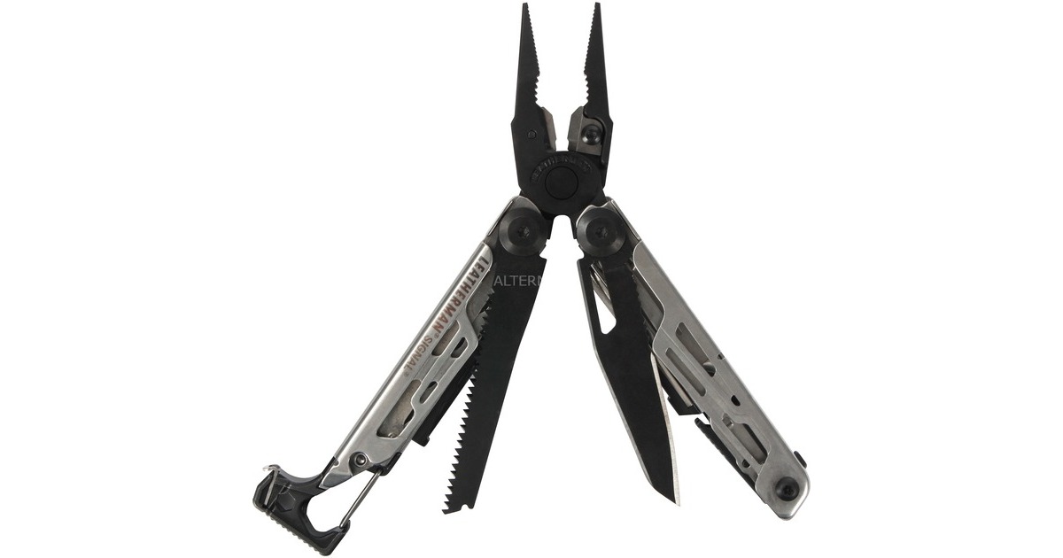 Leatherman Multitool SIGNAL(schwarz/silber, 19 Tools)