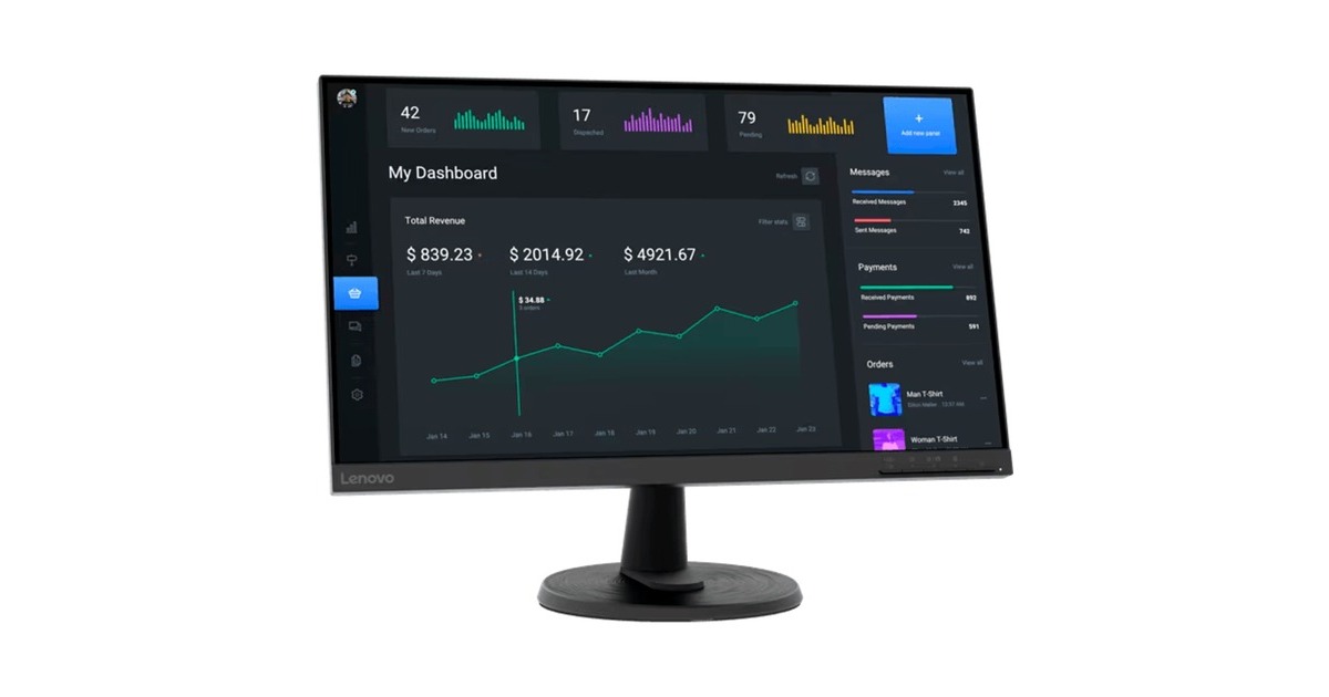 Lenovo D24-40, LED-Monitor(60.45 cm (23.8 Zoll), schwarz, Full HD, VA, HDMI, VGA, AMD Free-Sync) Lenovo D24-40, LED-Monitor(60.45 cm (23.8 Zoll), schwarz, Full HD, VA, HDMI, VGA, AMD Free-Sync)