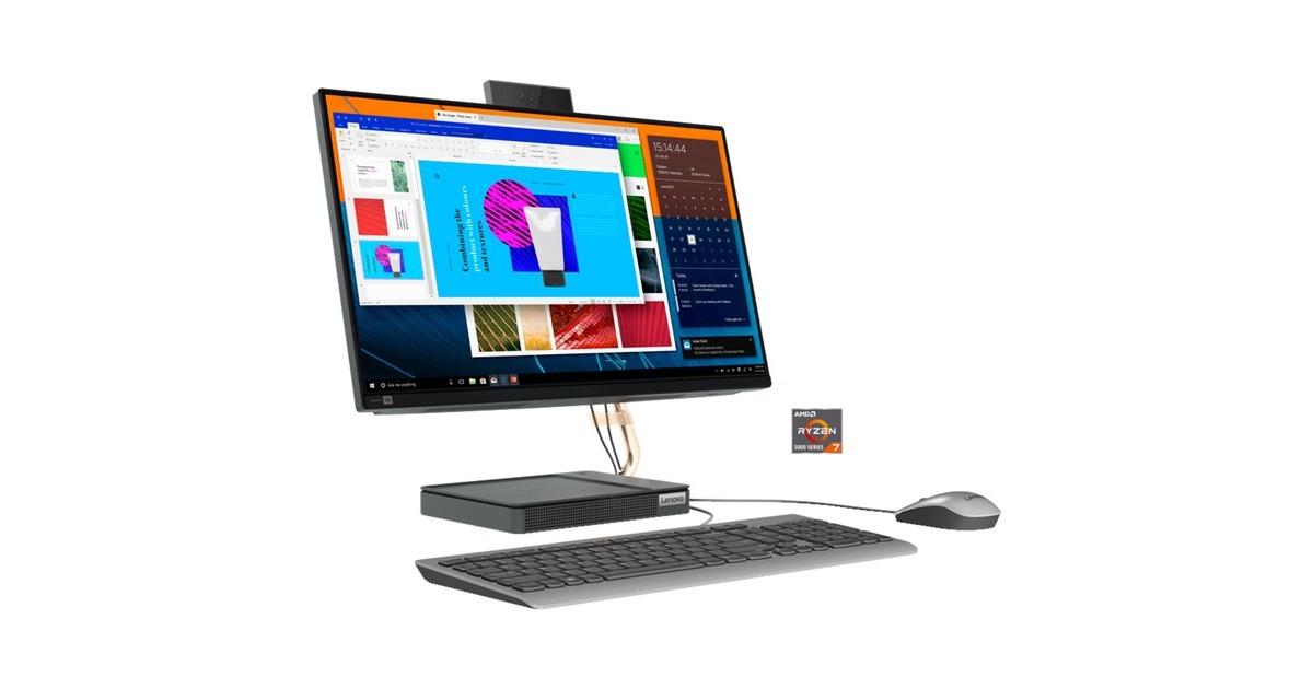 Lenovo IdeaCentre AiO 5 24ALC6 (F0G2001DGE), PC-System(grau, Windows 11 Home 64-Bit) Lenovo IdeaCentre AiO 5 24ALC6 (F0G2001DGE), PC-System(grau, Windows 11 Home 64-Bit)