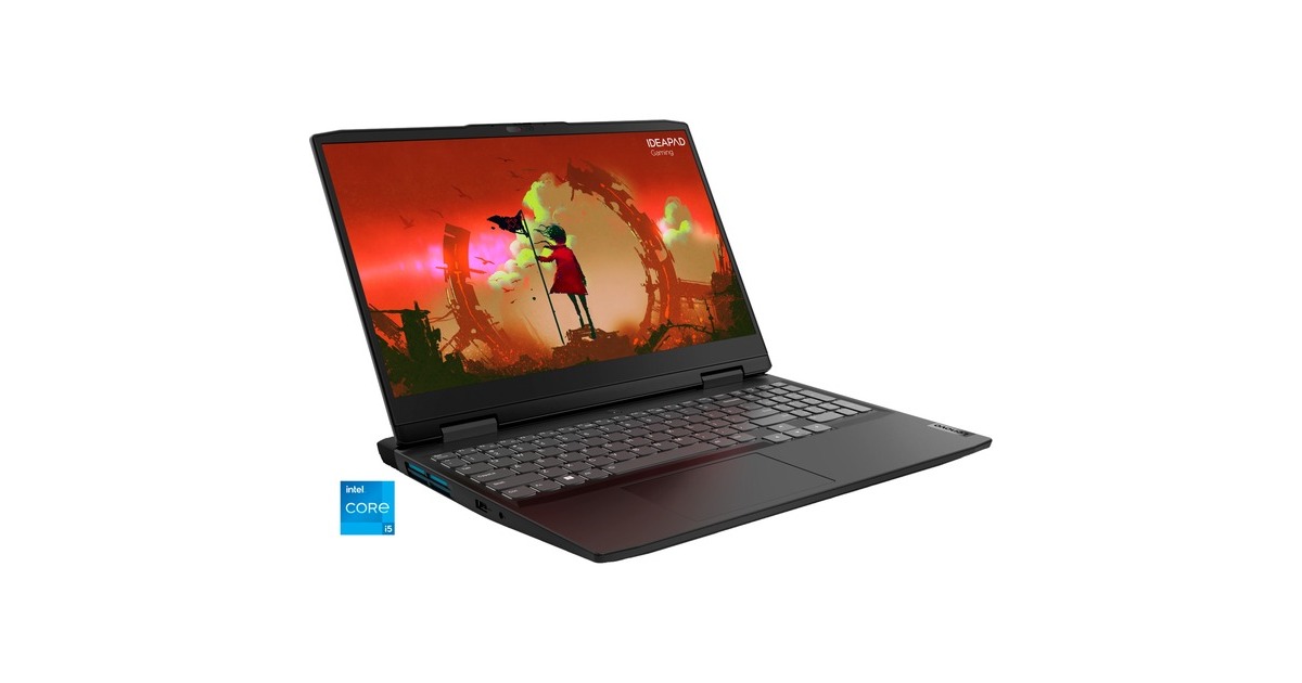 Lenovo IdeaPad Gaming 3 (82S9006JGE), Gaming-Notebook(schwarz, Windows 11 Home 64-Bit, 39.6 cm (15.6 Zoll) & 120 Hz Display, 512 GB SSD)