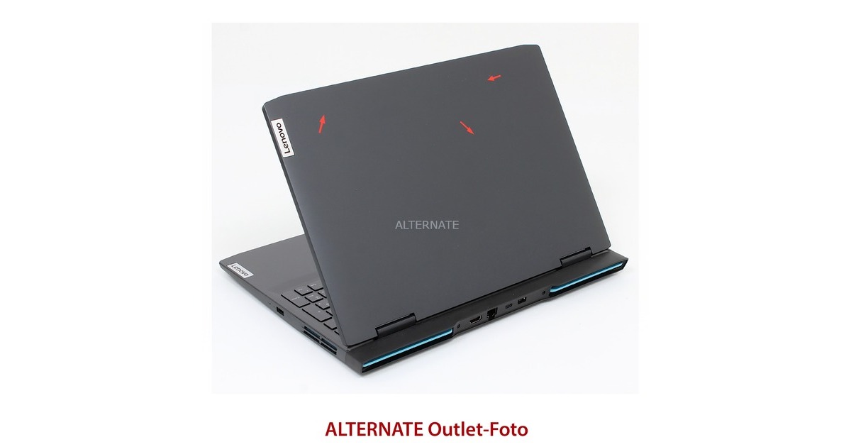 Lenovo IdeaPad Gaming 3 (82SB0072GE), Gaming-Notebook(grau, Windows 11 Home 64-Bit, 39.6 cm (15.6 Zoll) & 120 Hz Display, 512 GB SSD, Outlet)