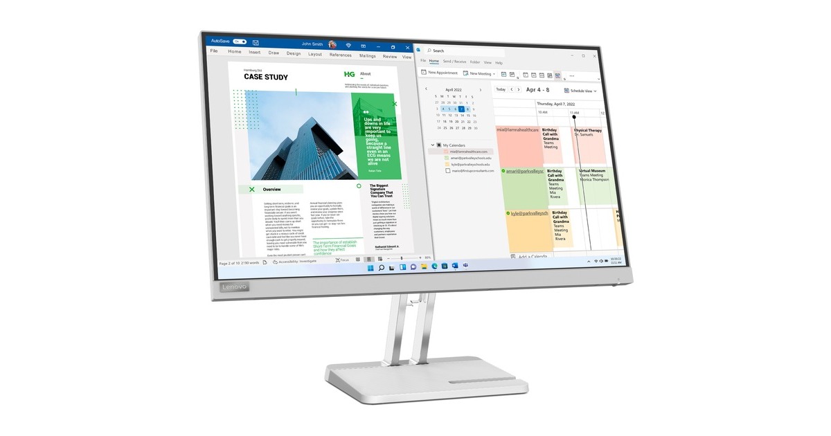 Lenovo L25e-40, LED-Monitor(62.2 cm (24.5 Zoll), grau, FullHD, VA, HDMI, VGA)