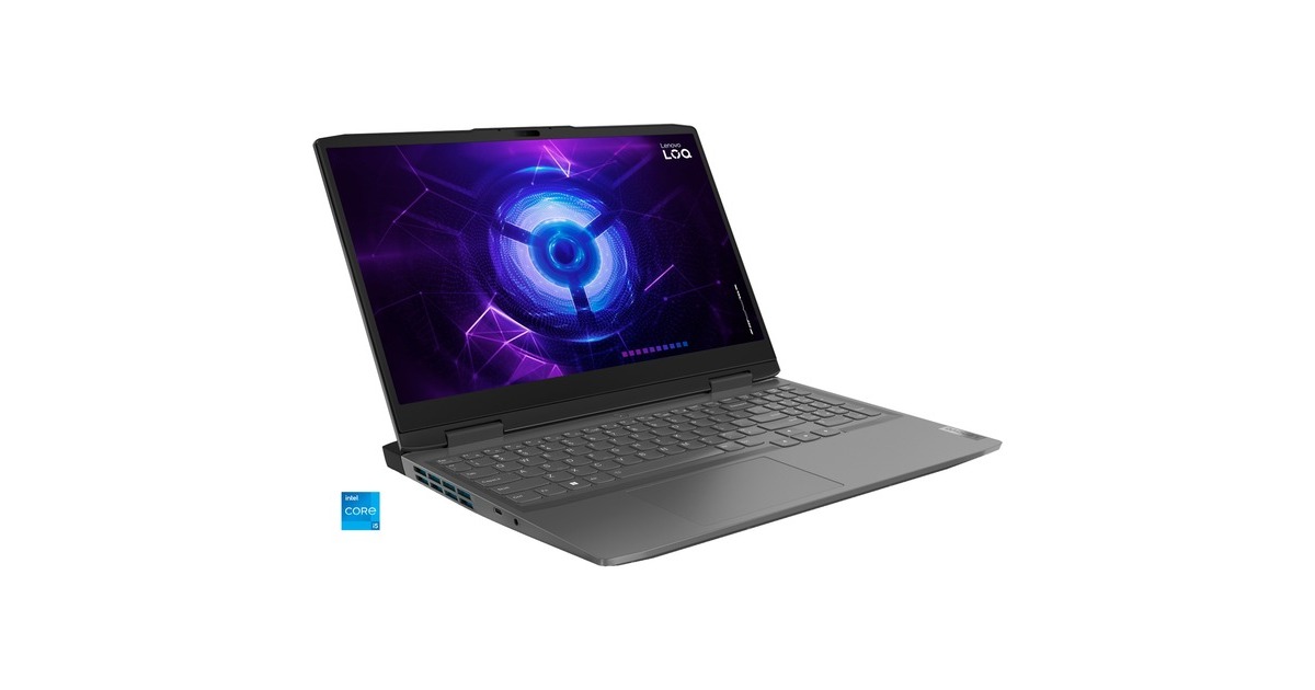 Lenovo LOQ (82XV00JLGE), Gaming-Notebook(grau, Windows 11 Home 64-Bit, 39.6 cm (15.6 Zoll) & 144 Hz Display, 512 GB SSD)