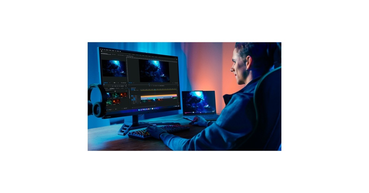 Lenovo Legion Y32p-30, Gaming-Monitor(81.3 cm (31.5 Zoll), schwarz, UltraHD/4K, IPS, HDMI, DisplayPort, USB-C, AMD Free-Sync Premium, HDR 400, 144Hz Panel)