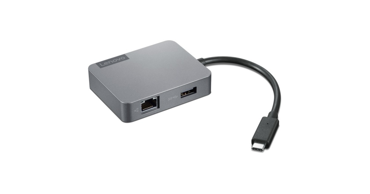 Lenovo Powered USB-C Travel Hub Gen 2, Dockingstation(USB, HDMI, VGA, RJ-45)