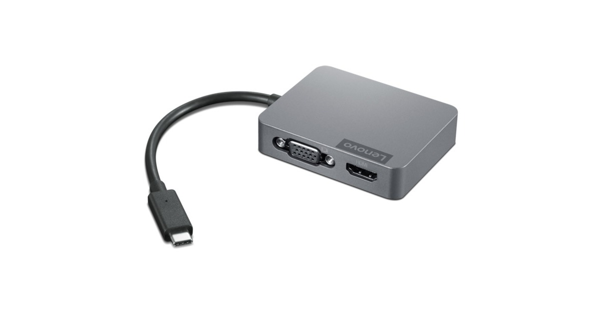 Lenovo Powered USB-C Travel Hub Gen 2, Dockingstation(USB, HDMI, VGA, RJ-45)