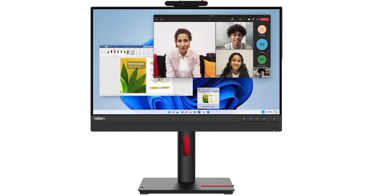 Lenovo ThinkCentre Tiny-In-One 24 Gen5 Touch, LED-Monitor(61 cm (24 Zoll), schwarz, FHD, IPS, Webcam, Touchpanel)