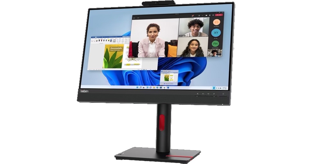 Lenovo ThinkCentre Tiny-In-One 24 Gen5 Touch, LED-Monitor(61 cm (24 Zoll), schwarz, FHD, IPS, Webcam, Touchpanel)