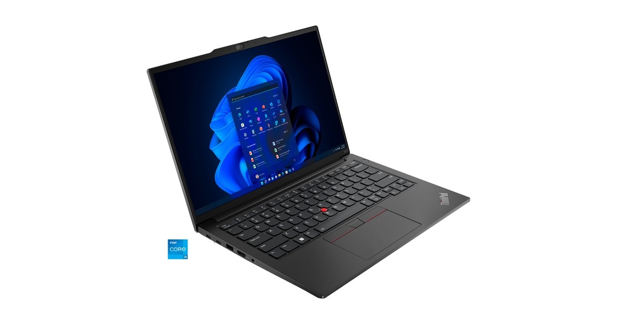Lenovo ThinkPad E14 G5 (21JK005AGE), Notebook(schwarz, Windows 11 Pro 64-Bit, 35.6 cm (14 Zoll) & 60 Hz Display, 512 GB SSD)