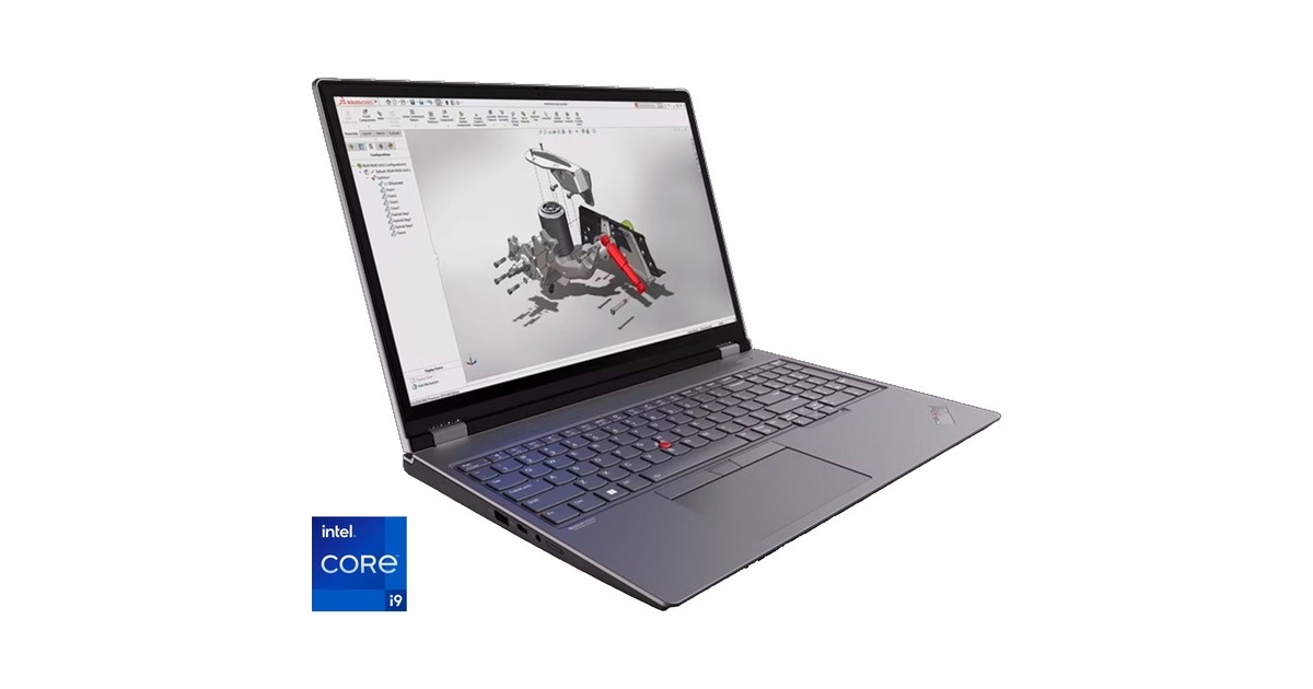 Lenovo ThinkPad P16 G2 (21FA000AGE), Notebook(grau/schwarz, Windows 11 Pro 64-Bit, 40.6 cm (16 Zoll) & 165 Hz Display, 1 TB SSD)