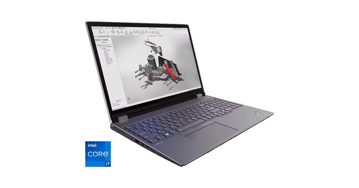Lenovo ThinkPad P16 G2 (21FA000HGE), Notebook(grau/schwarz, Windows 11 Pro 64-Bit, 40.6 cm (16 Zoll) & 165 Hz Display, 1 TB SSD)