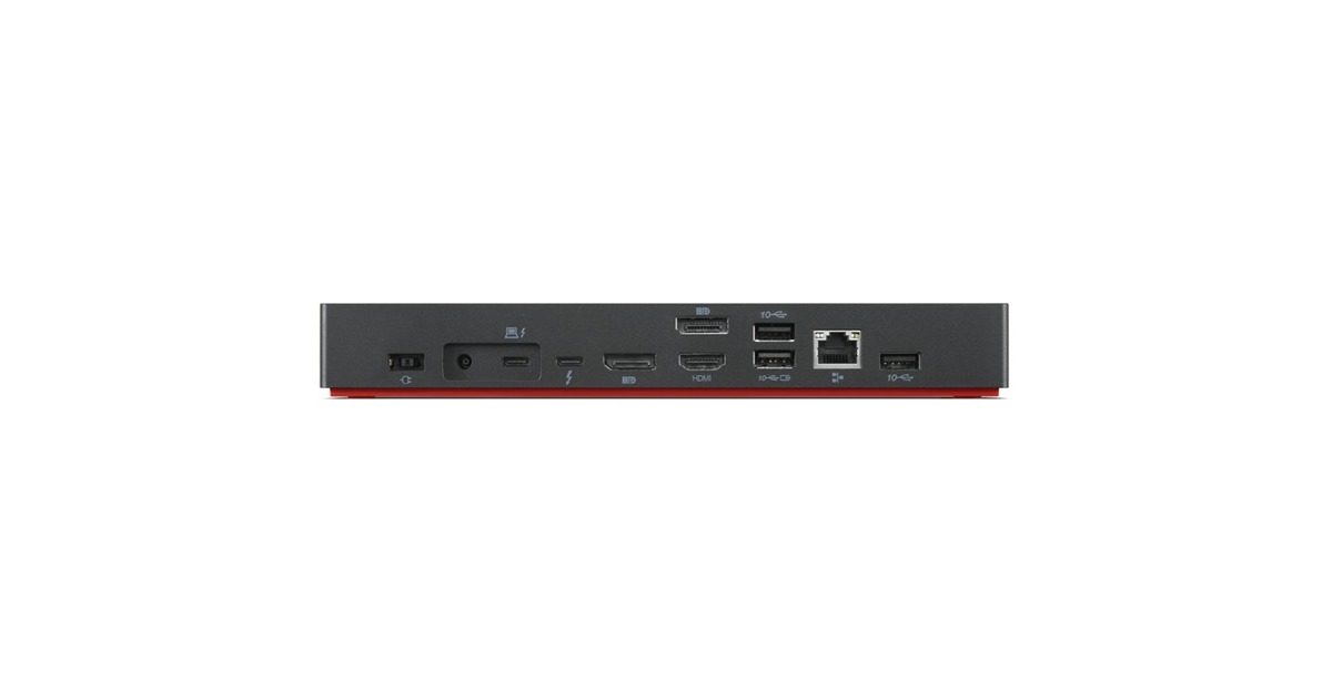 Lenovo ThinkPad Thunderbolt 4 Workstation Dock, Dockingstation(schwarz/rot)
