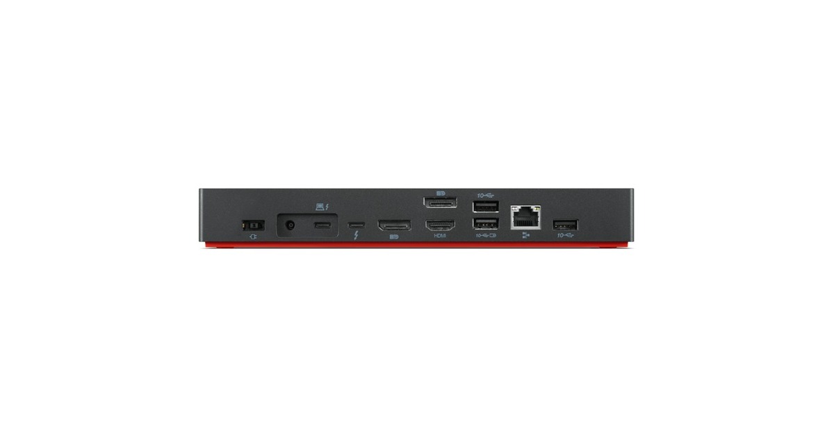 Lenovo ThinkPad Universal Thunderbolt 4 Dock, Dockingstation(schwarz/rot)