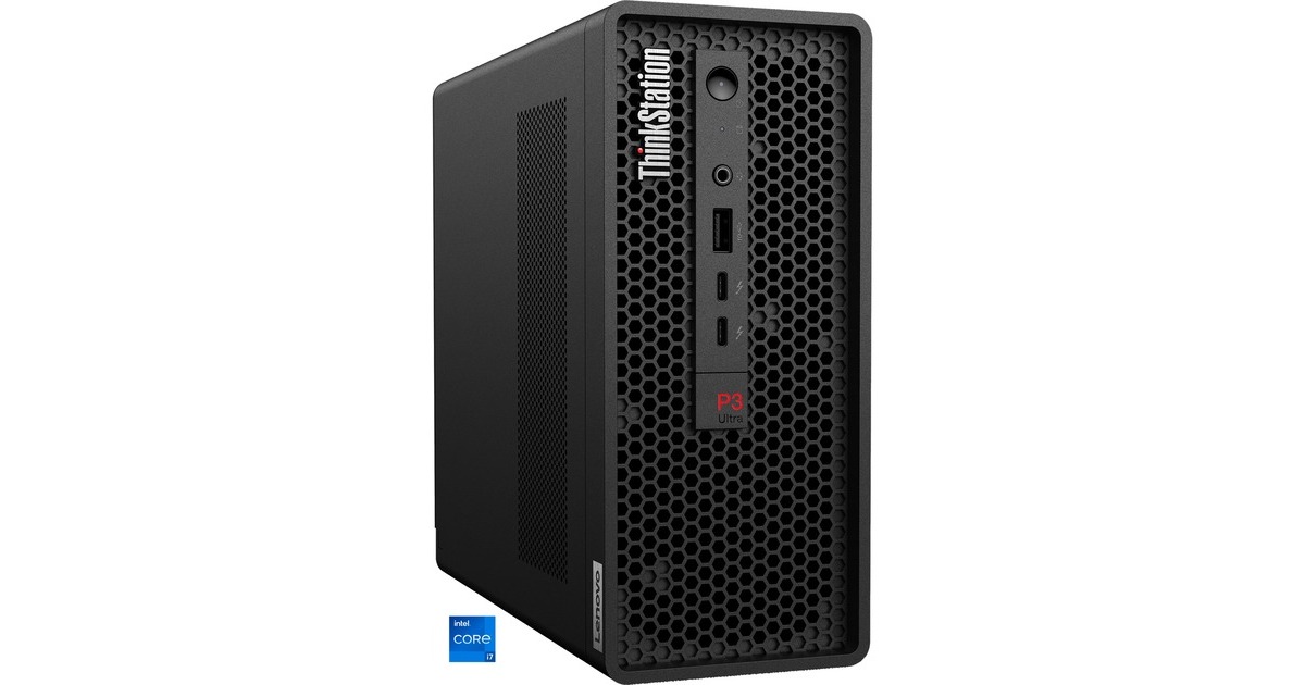 Lenovo ThinkStation P3 Ultra (30HA001BGE), PC-System(schwarz, Windows 11 Pro 64-Bit)