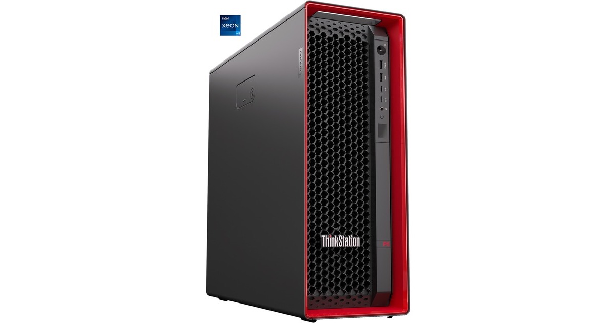 Lenovo ThinkStation P5 (30GA000LGE), PC-System(schwarz/rot, Windows 11 Pro for Workstations 64-Bit)