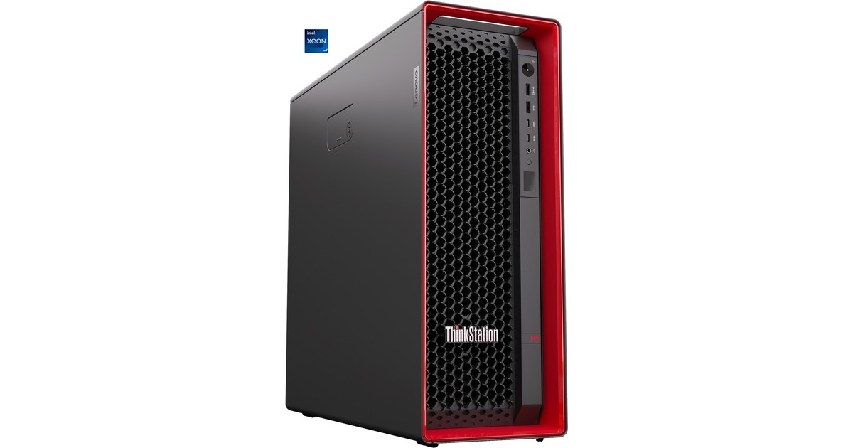 Lenovo ThinkStation P5 (30GA000MGE), PC-System(schwarz/rot, Windows 11 Pro for Workstations 64-Bit)