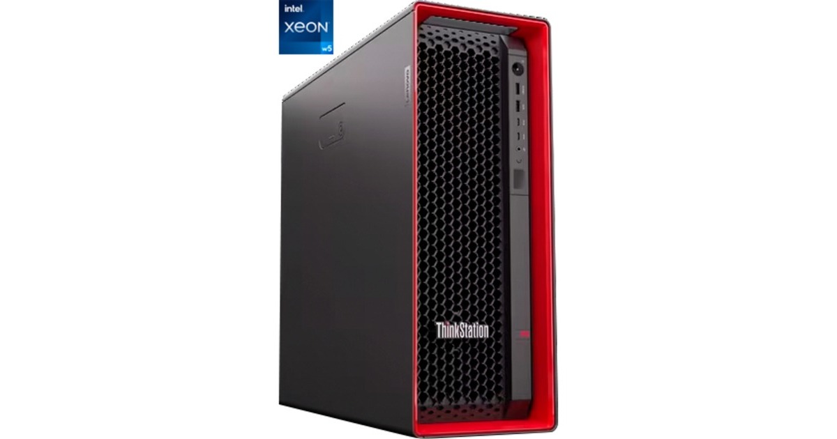 Lenovo ThinkStation P5 (30GA003LGE), PC-System(schwarz/rot, Windows 11 Pro for Workstations 64-Bit)