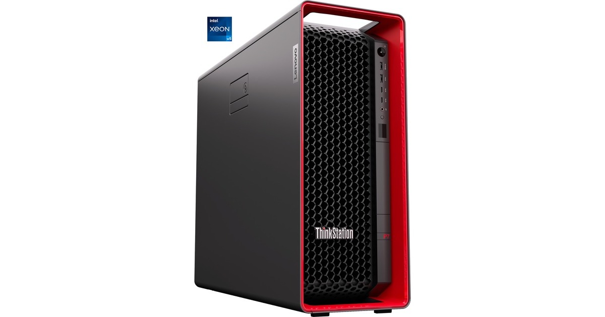 Lenovo ThinkStation P7 (30F3000YGE), PC-System(schwarz/rot, Windows 11 Pro for Workstations 64-Bit)